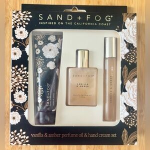 Sand + Fog Vanilla & Amber Perfume Oil and Hand Cream Set